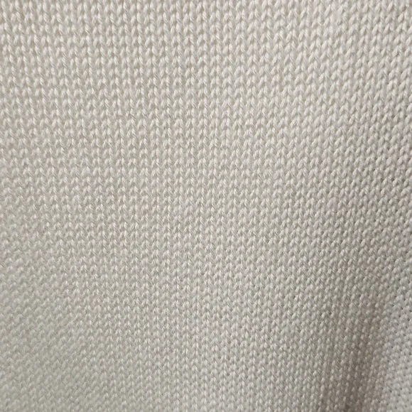 Ivory hollow out crochet knit beachy boho crewneck pullover sweater. Size xl - Picture 5 of 7